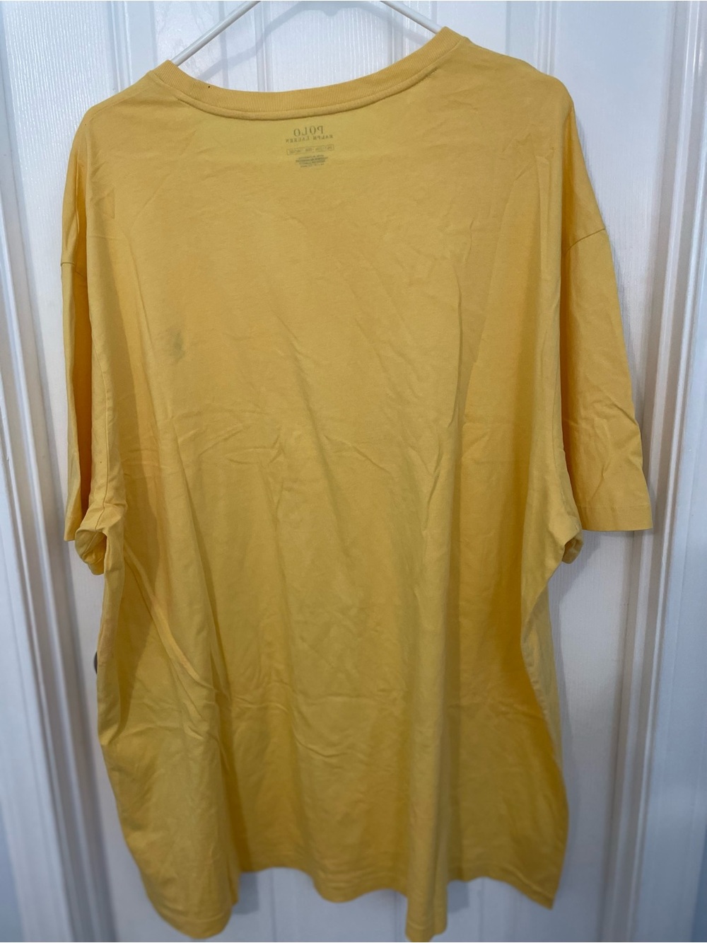 Polo by Ralph Lauren Yellow Short-Sleeve Crewneck T-Shirt with Navy Pony 2XLT - Picture 3 of 8